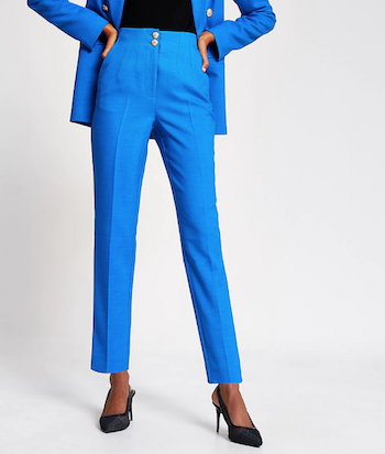 How To Wear This Year's Beautiful Bright Blue trousers